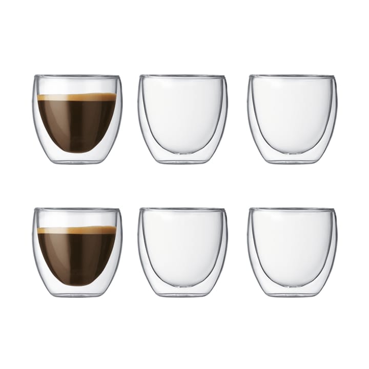 Pavina double wall glass 6-pack, 0.08 l Bodum