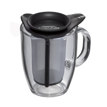 Yo-Yo tea cup with strainer - black - Bodum