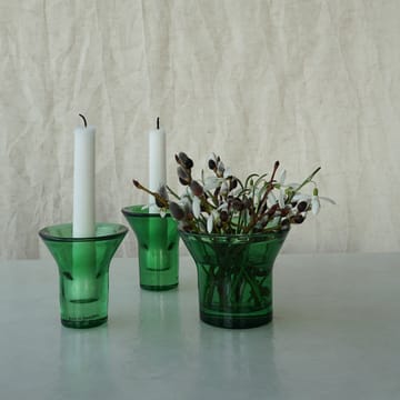 Lumi candlestick 8 cm - Green - Born In Sweden