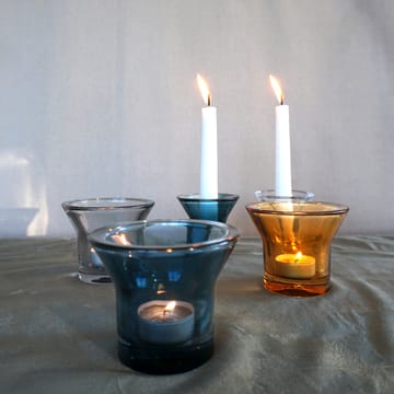 Lumi candlestick 8 cm - Petrol Blue - Born In Sweden