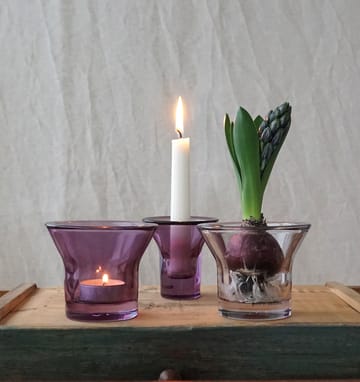 Lumi candlestick 8 cm - Purple - Born In Sweden