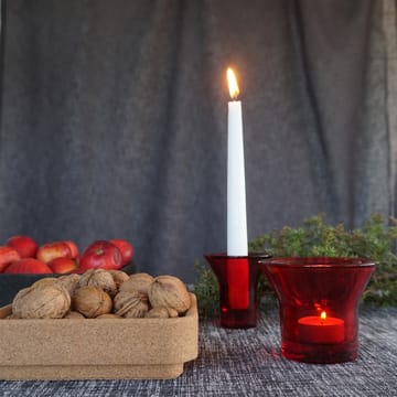 Lumi candlestick 8 cm - Red - Born In Sweden