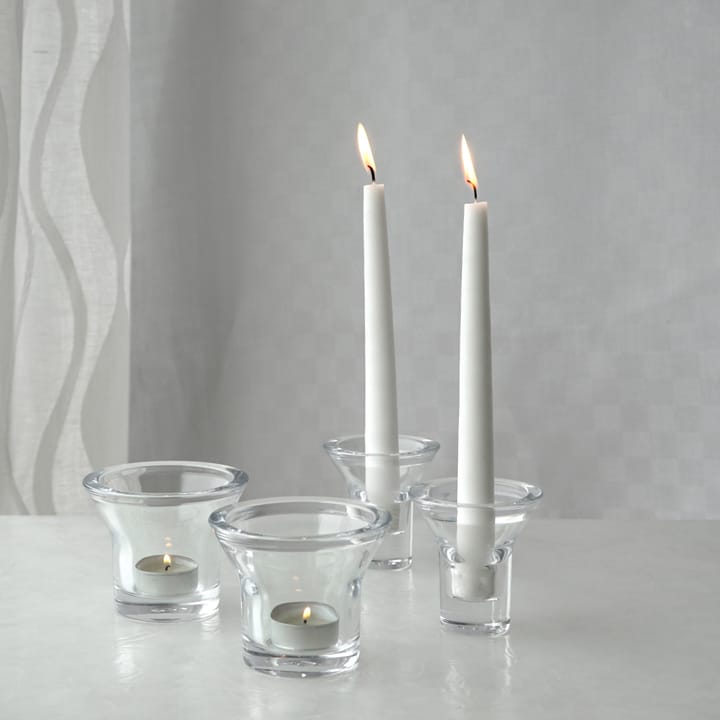 Lumi tealight holder Ø10 cm, Clear Born In Sweden