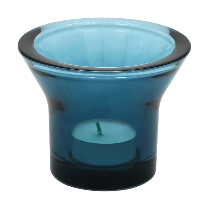 Lumi tealight holder Ø10 cm, Petrol Blue Born In Sweden