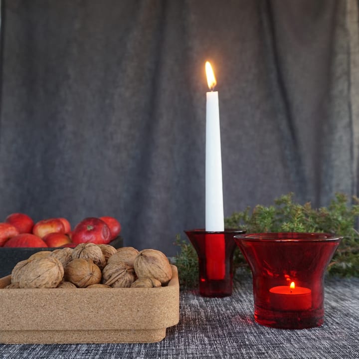 Lumi tealight holder Ø10 cm, Red Born In Sweden