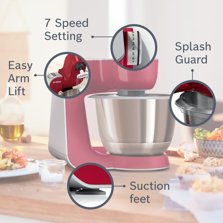 Bosch Serie 4 MUM 5 kitchen machine 1000W, Red-silver Bosch