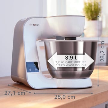 Bosch Serie 4 MUM5XW20 Kitchen Machine with Scale 1000W - White champagne - Bosch