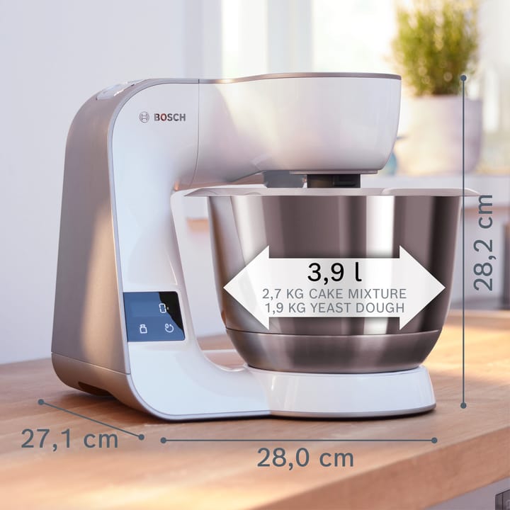 Bosch Serie 4 MUM5XW20 Kitchen Machine with Scale 1000W, White champagne Bosch