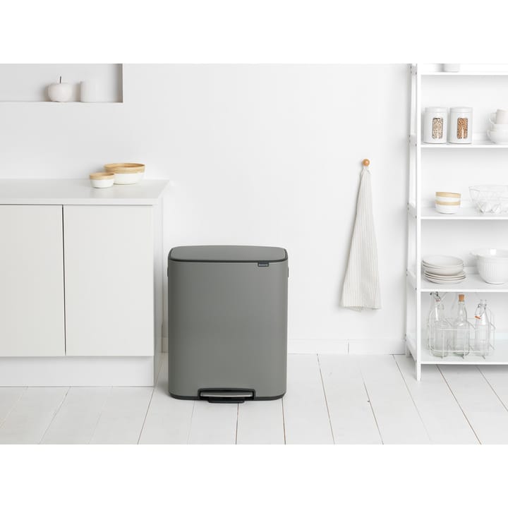 Bo pedal bin 2x30 L, Mineral concrete grey Brabantia