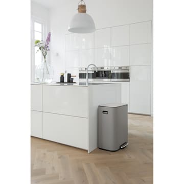 Bo pedal bin 2x30 L - Mineral concrete grey - Brabantia