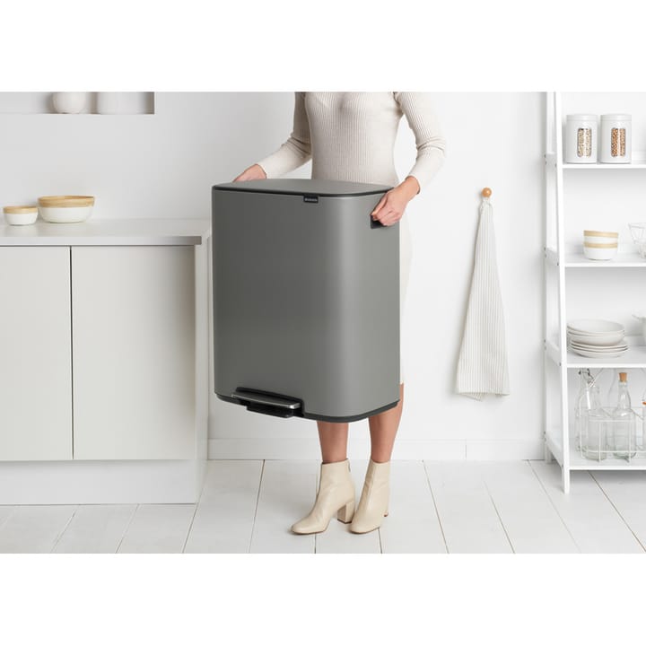 Bo pedal bin 2x30 L, Mineral concrete grey Brabantia