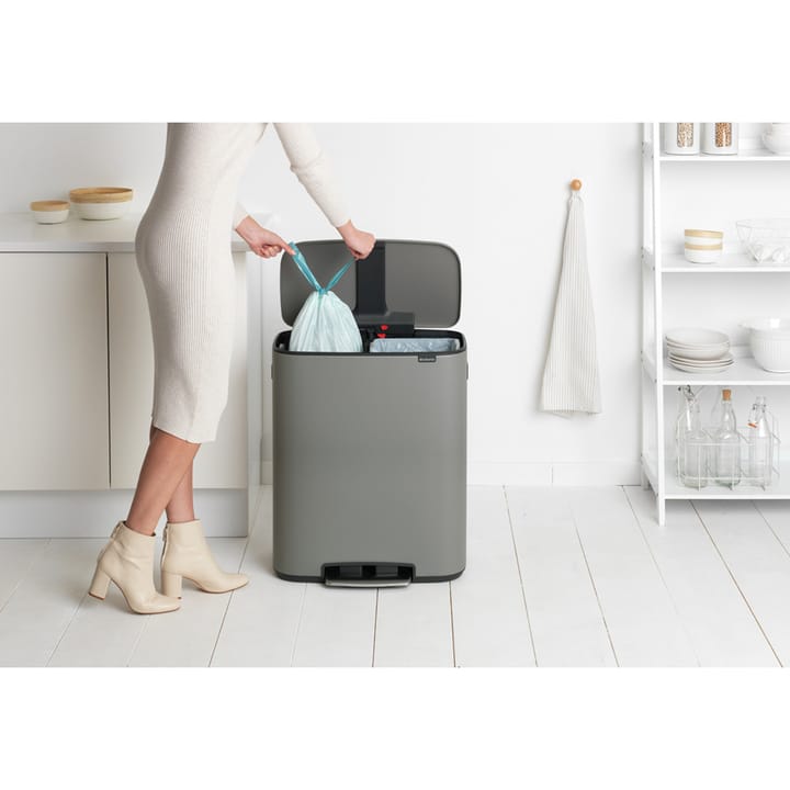 Bo pedal bin 2x30 L, Mineral concrete grey Brabantia