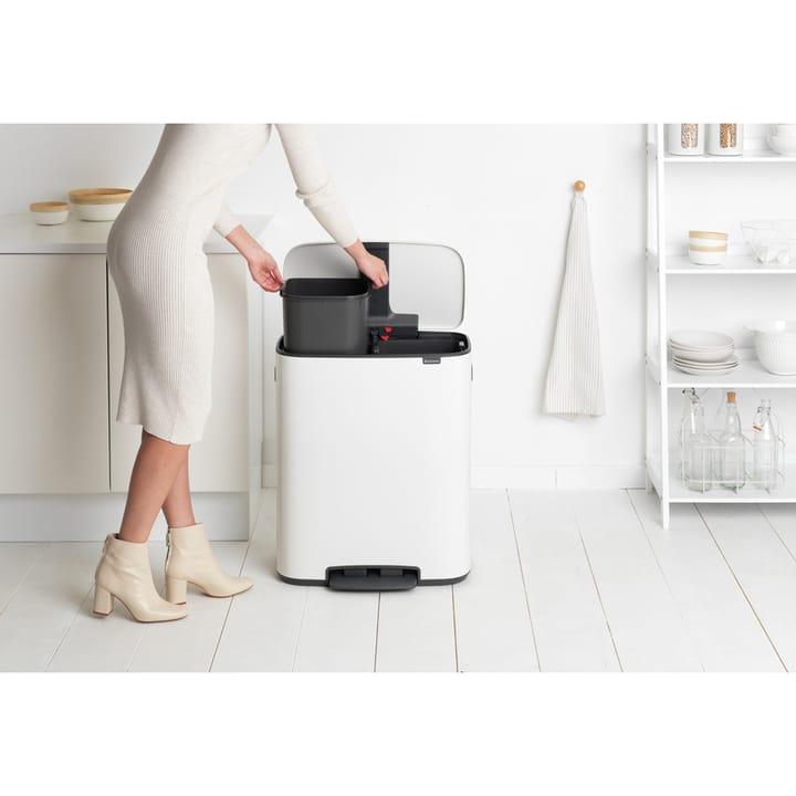 Bo pedal bin 2x30 L, White Brabantia