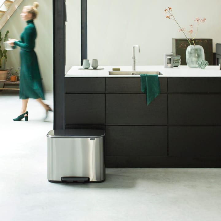 Bo pedal bin 3x11 l, mineral steel FFP Brabantia