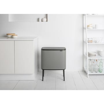 Bo touch bin 11+23 litre - Mineral concrete grey - Brabantia