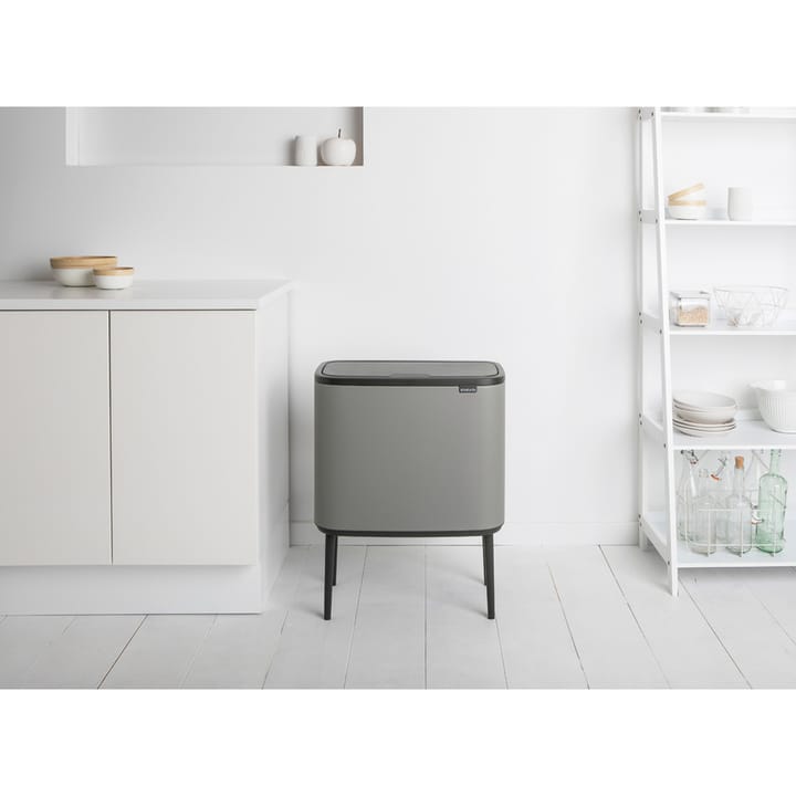 Bo touch bin 11+23 litre, Mineral concrete grey Brabantia