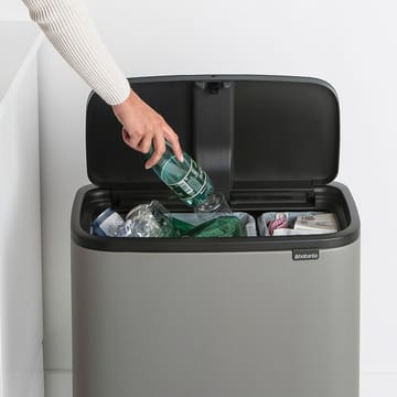 Bo touch bin 11+23 litre - Mineral concrete grey - Brabantia