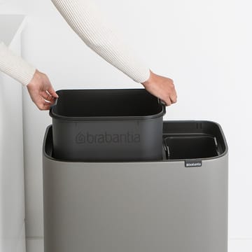 Bo touch bin 11+23 litre - Mineral concrete grey - Brabantia