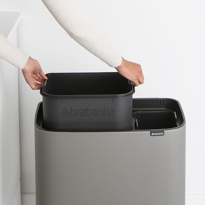 Bo touch bin 11+23 litre, Mineral concrete grey Brabantia