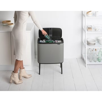 Bo touch bin 11+23 litre - Mineral concrete grey - Brabantia