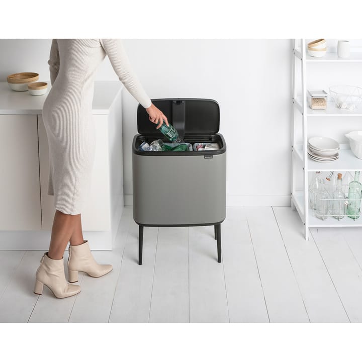 Bo touch bin 11+23 litre, Mineral concrete grey Brabantia