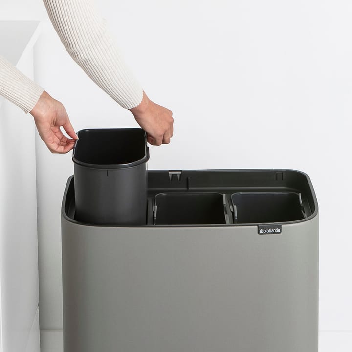 Bo touch bin 3 x 11 litre, Mineral concrete grey Brabantia