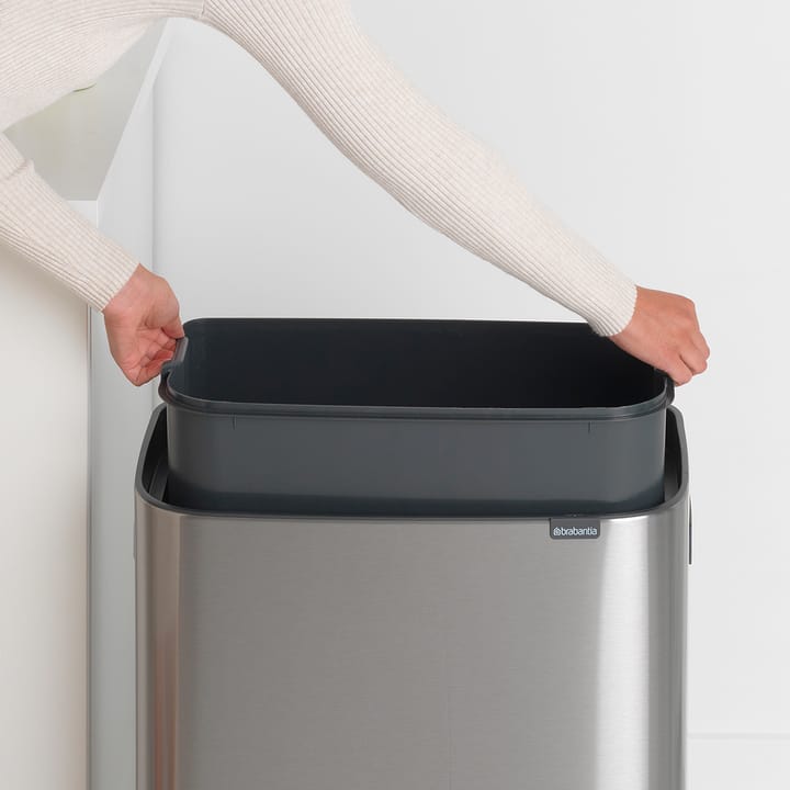 Bo touch bin 60 L, Matte brushed steel Brabantia