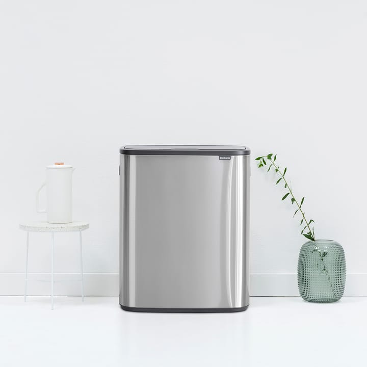 Bo touch bin 60 L, Matte brushed steel Brabantia