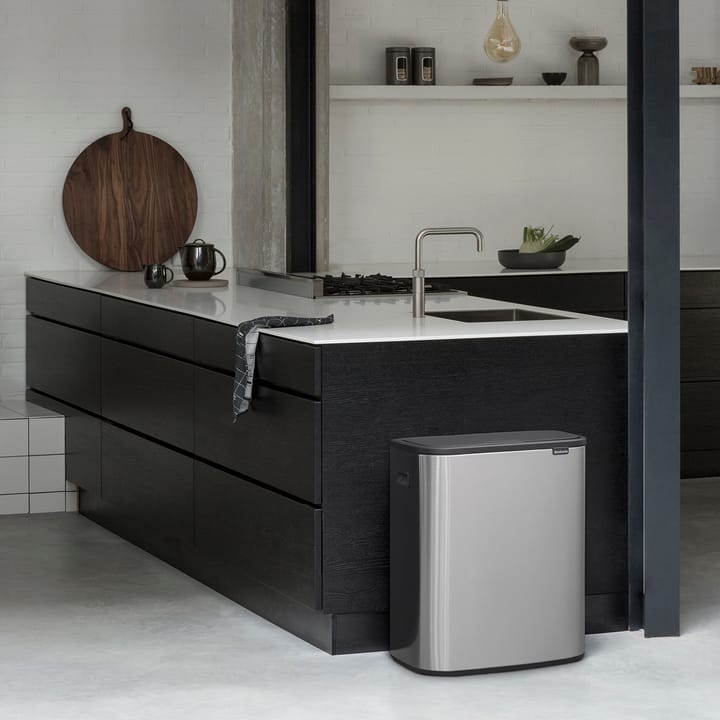 Bo touch bin 60 L, Matte brushed steel Brabantia