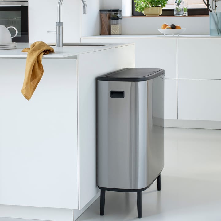 Bo touch bin high 2x30 L, matte-brushed steel Brabantia