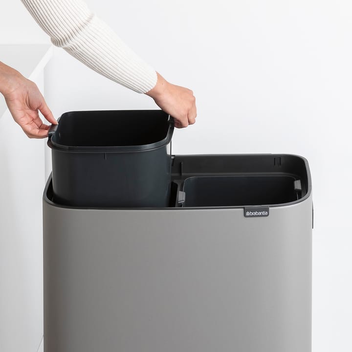 Bo touch bin high 2x30 L, Mineral concrete grey Brabantia