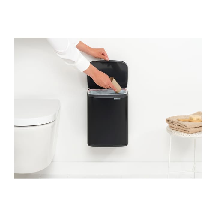 Bo waste bin 7 L, Matte black Brabantia