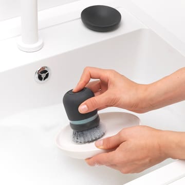 Brabantia dish soap holder with dish brush - dark grey - Brabantia