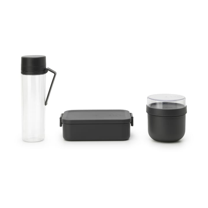 Make & Take breakfast and lunch Set 3 pieces - Dark grey - Brabantia