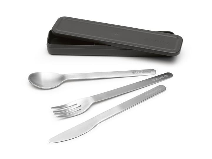 Make & Take cutlery 3 pieces, Dark grey Brabantia