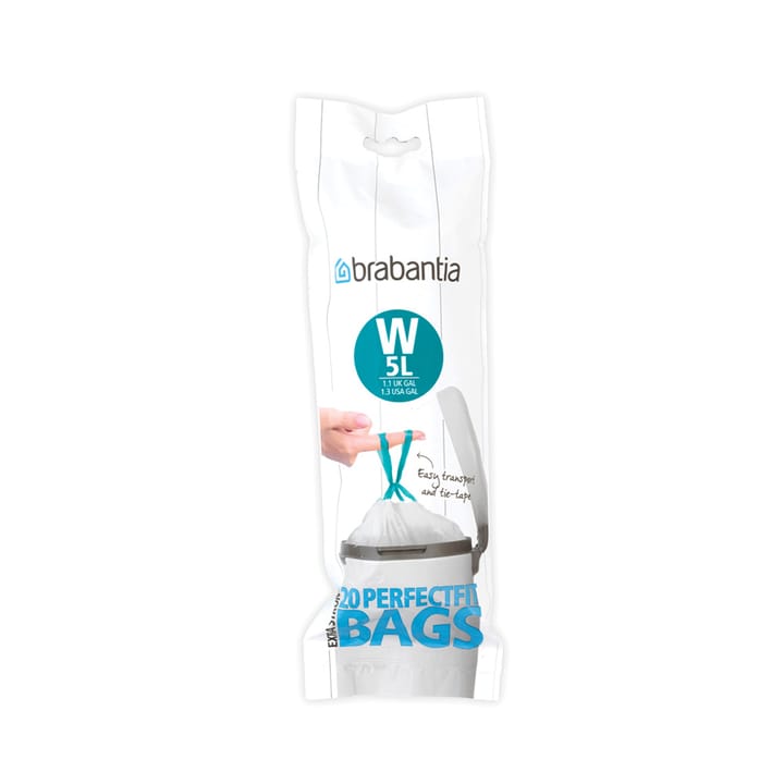 PerfectFit waste bag W (20 bags per roll), 5 L Brabantia