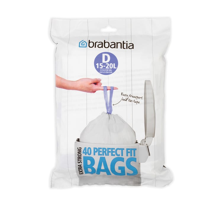 PerfectFit waste bags D (40 bags per pack), 15-20 L Brabantia