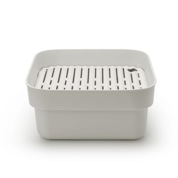 Sinkside dish bowl with drying tray 34x37 cm - Light grey - Brabantia