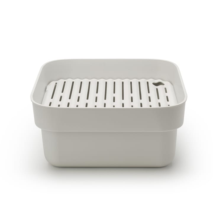 Sinkside dish bowl with drying tray 34x37 cm, Light grey Brabantia