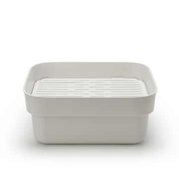 Sinkside dish bowl with drying tray 34x37 cm - Light grey - Brabantia