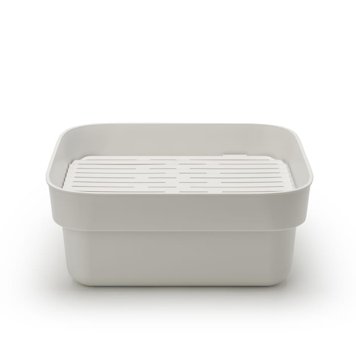 Sinkside dish bowl with drying tray 34x37 cm, Light grey Brabantia