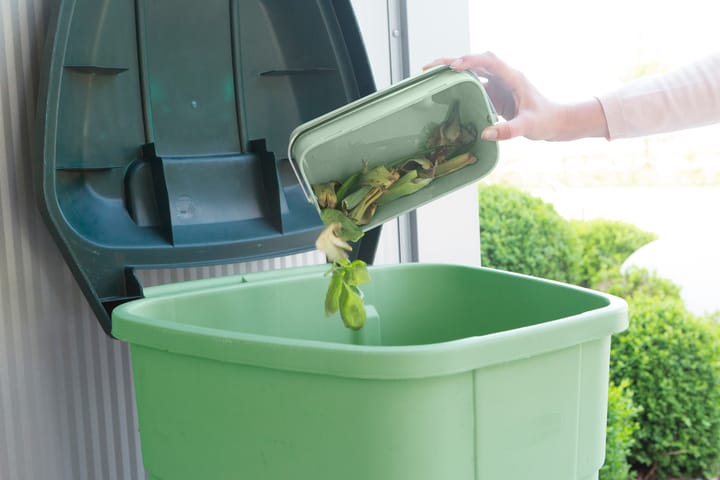 Sinkside food waste bin 13x22 cm, Jade green Brabantia