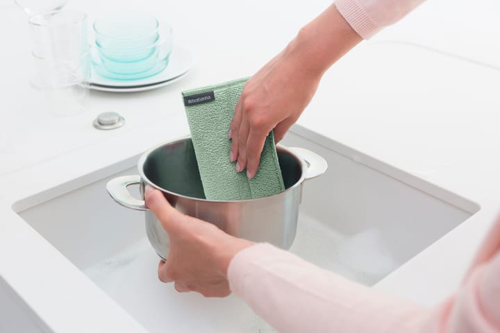 Sinkside sponge microfiber 3-pack, Jade green Brabantia