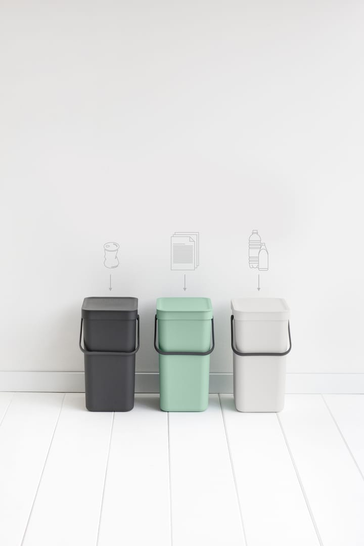 Sort & Go waste bin 12 l., Jade green Brabantia