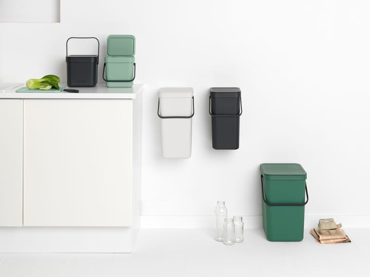 Sort & Go waste bin 3 L, Jade green Brabantia