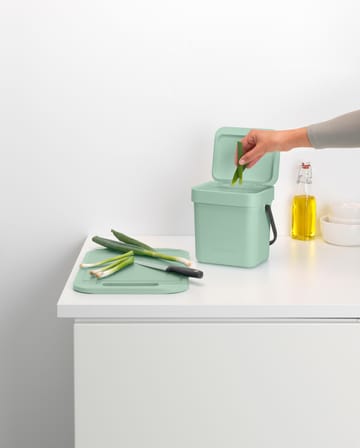 Sort & Go waste bin 3 L - Jade green - Brabantia