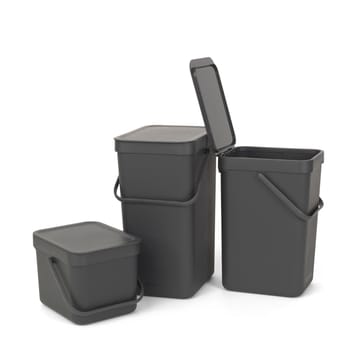 Sort & Go waste bin 6 l. - grey - Brabantia