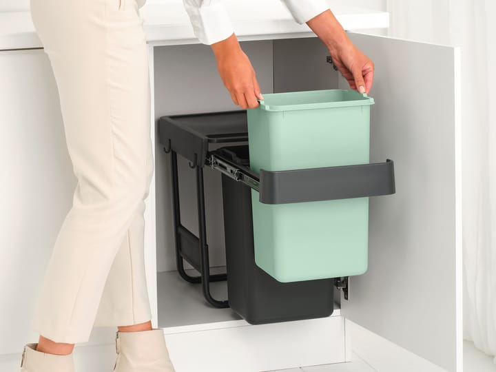 Sort&Go Built-in Bins, 2x15 L, Dark grey Brabantia