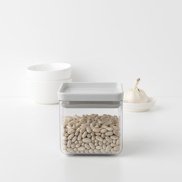 TASTY+ square storage jar 0.7 L, Light grey Brabantia