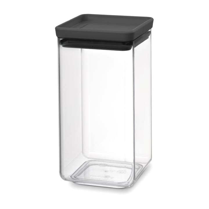 TASTY+ square storage jar 1.6 L - Dark grey - Brabantia